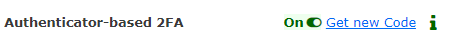 MFA option is toggled to 'on' on the My Account page.